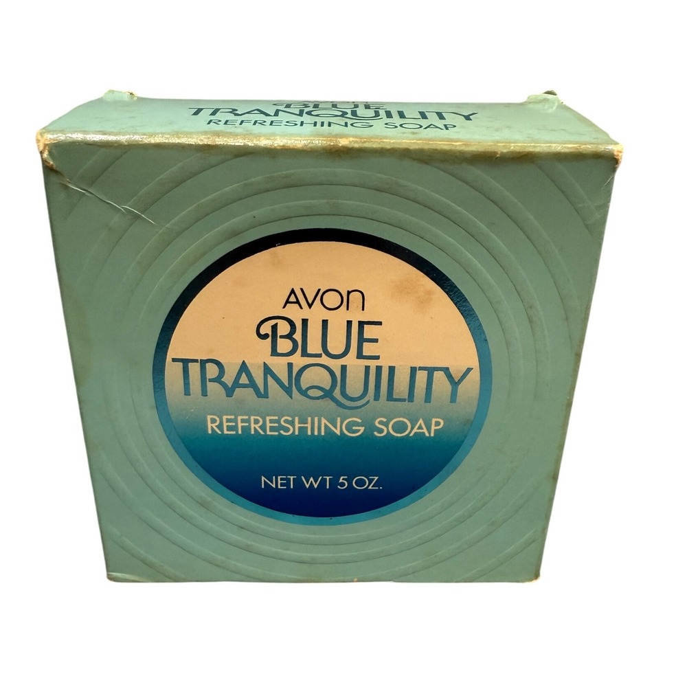 Avon Blue Tranquility Refreshing Soap Vintage 5 Oz Box Unopened Bath Spa New Box